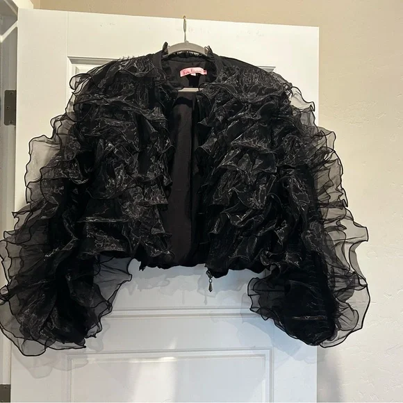 Anthropologie ruffle jacket-Eva Franco